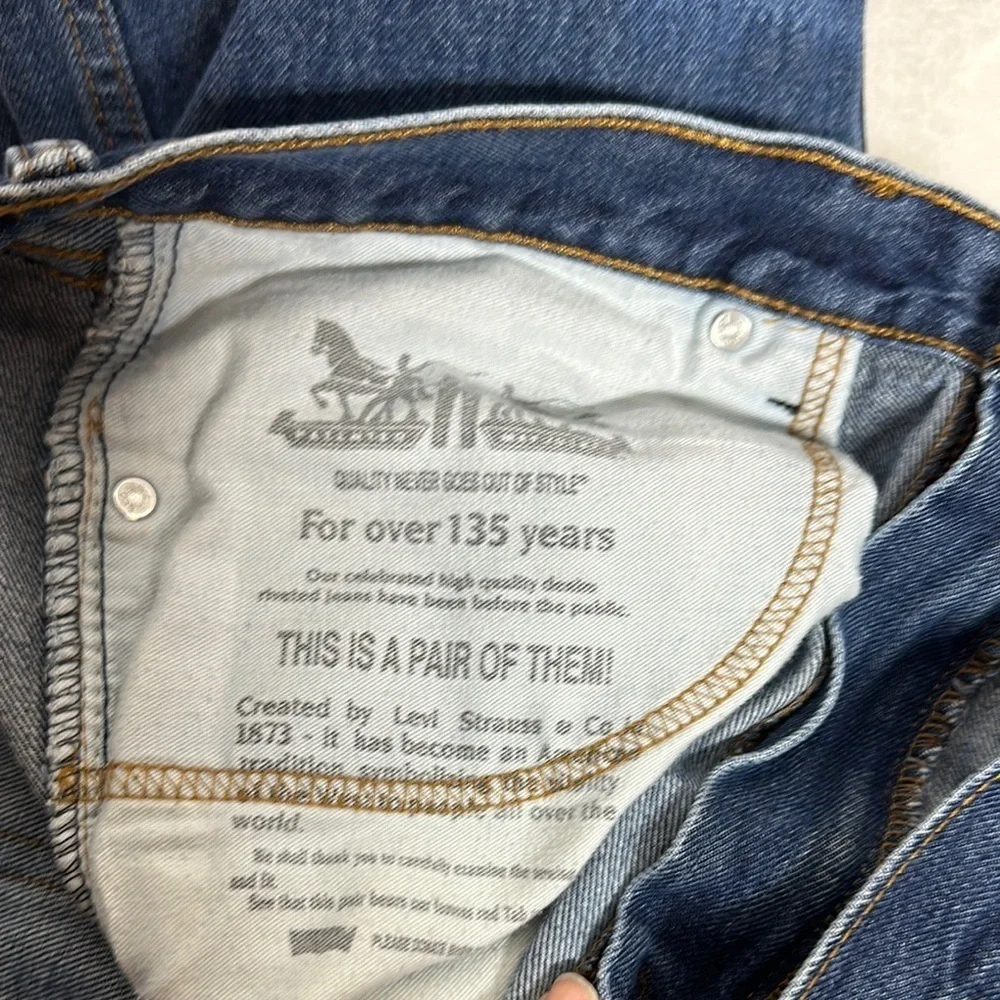 Levi's 505 Blue Straight Jeans 38x32